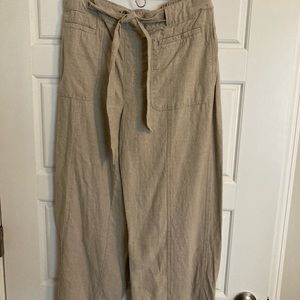 Orvis linen wide leg pants . Size 12 .